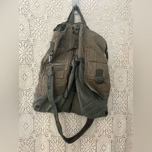 NWT Da-Nang helmet style bag cargo utility military vibe olive drab green